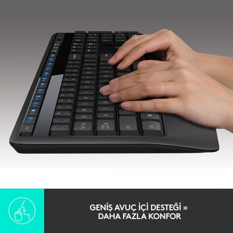 Logitech MK345 Kablosuz Q Trk Siyah Multimedya Klavye - Mouse Set 920-006514