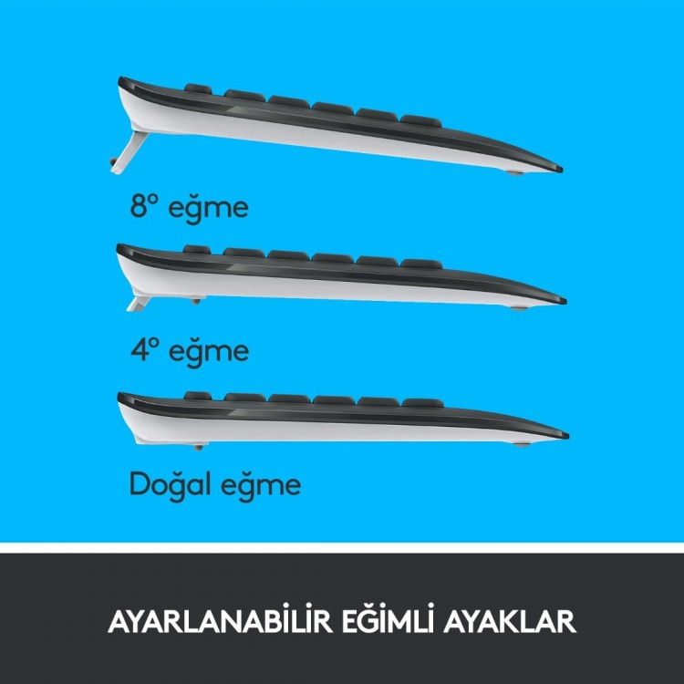 Logitech MK540 ADVANCED Kablosuz Türkçe Klavye Mouse Seti - Siyah